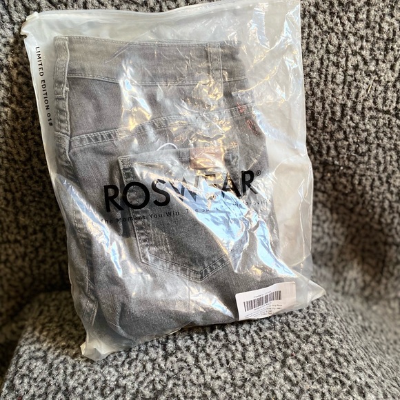 Distressed Gray Denim Shorts - Picture 2 of 5